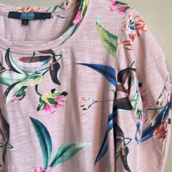 Eva Franco Floral Shortsleeved Top M - Picture 2 of 7
